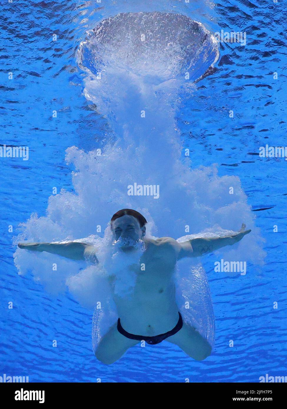 Diving - FINA World Championships - Duna Arena, Budapest, Hungary - July 3, 2022 Britain's Noah Williams in action during the men's 10m platform final REUTERS/Antonio Bronic Stock Photo
