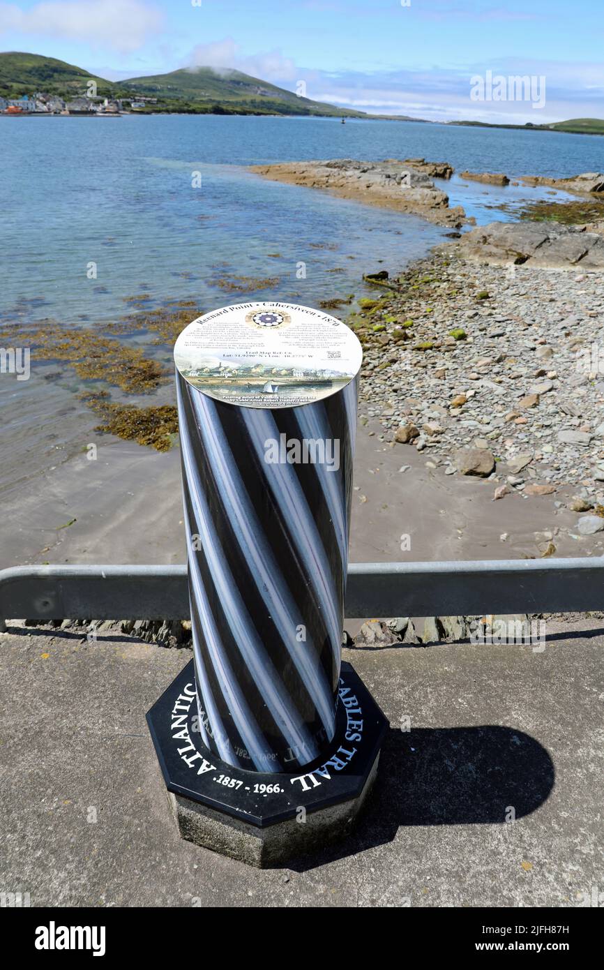 Atlantic Telegraph Cables Trail in Ireland Stock Photo