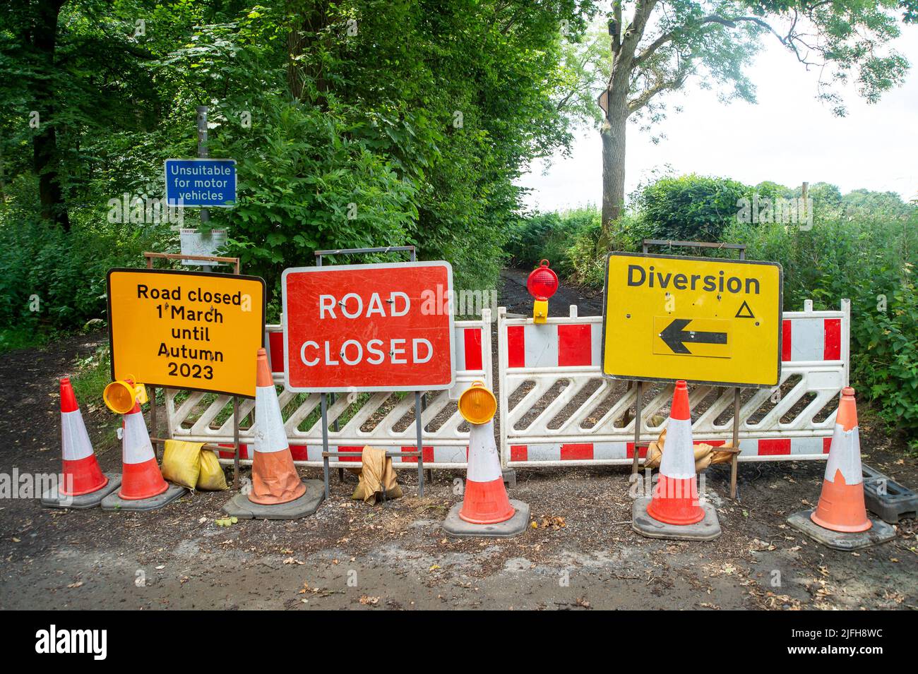 Wendover, Buckinghamshire, UK. 1st July, 2022. HS2 have closed the much