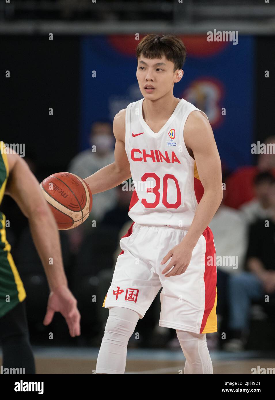 Melbourne, Australia. 03rd July, 2022. Jie Xu of China Basketball team in  action during the FIBA World Cup 2023 Qualifiers Group B Window 3 game  between China and Australia held at John