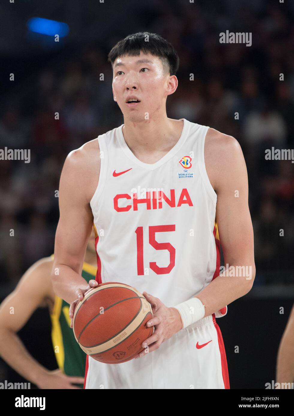 Melbourne, Australia. 03rd July, 2022. Qi Zhou of China Basketball team in  action during the FIBA World Cup 2023 Qualifiers Group B Window 3 game  between China and Australia held at John