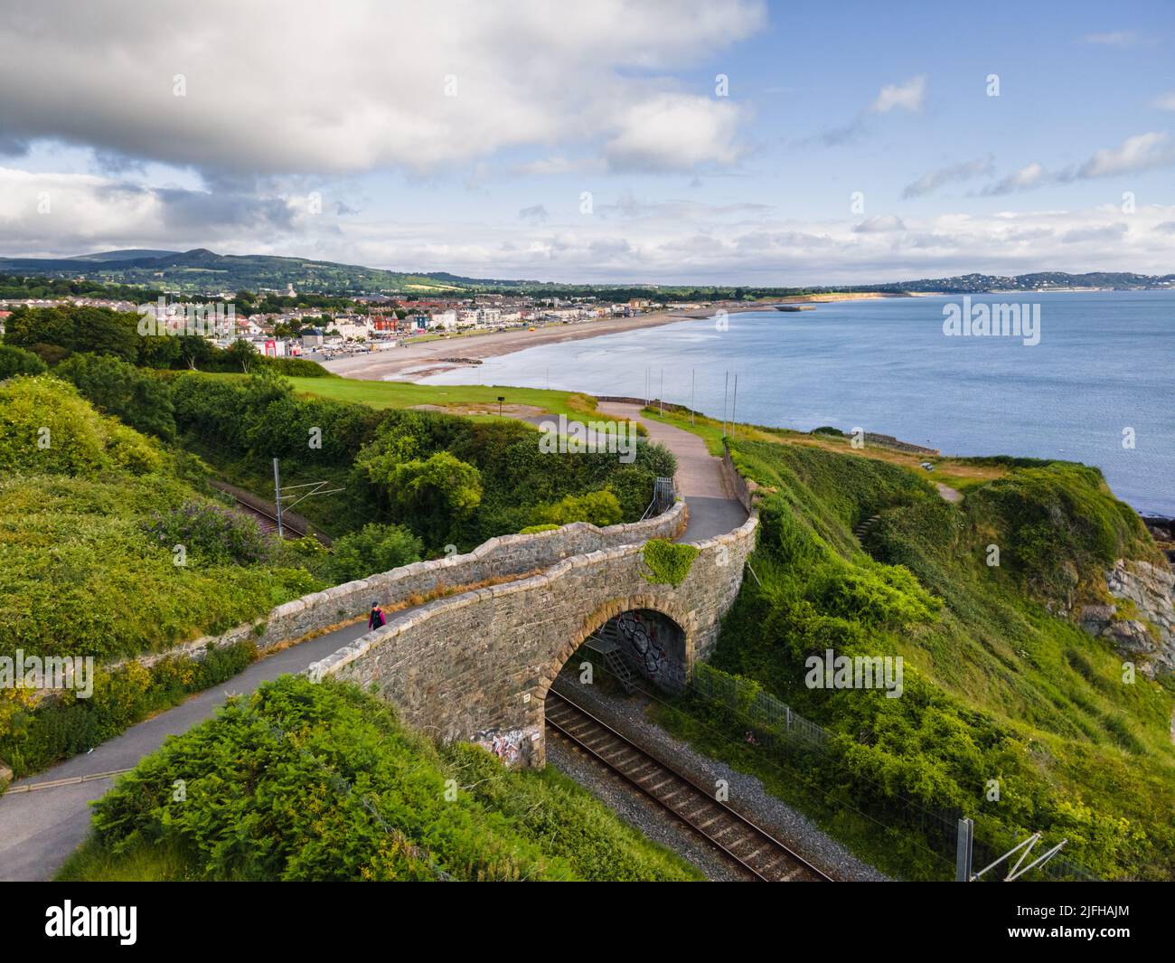 Bray, Ireland railway bridge will landscape view. Stock Photo