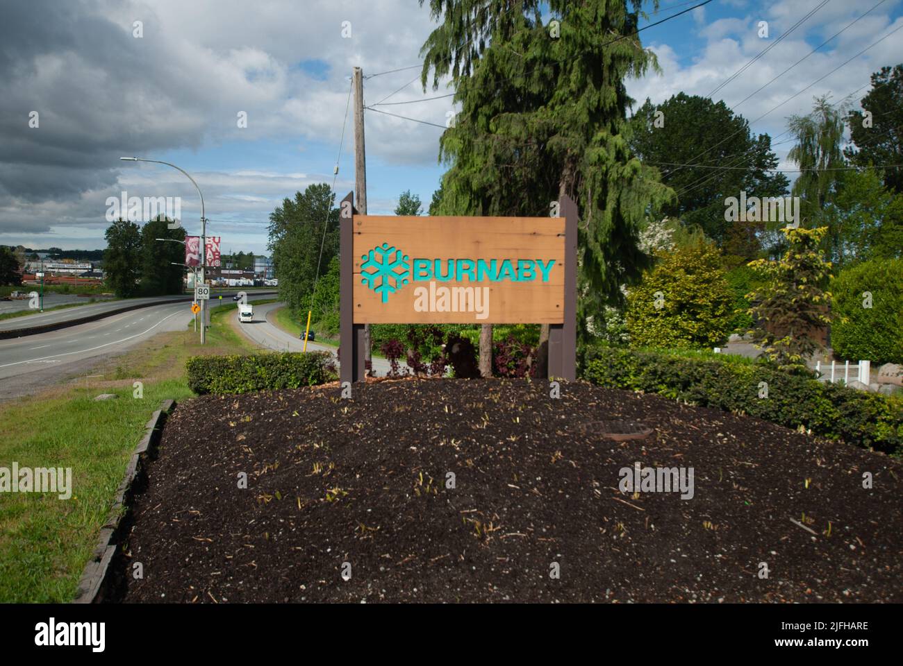 to Burnaby sign, Burnaby, British Columbia, Canada Stock Photo