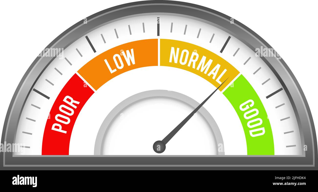 Level measure gauge. Control panel element. Score meter Stock Vector ...