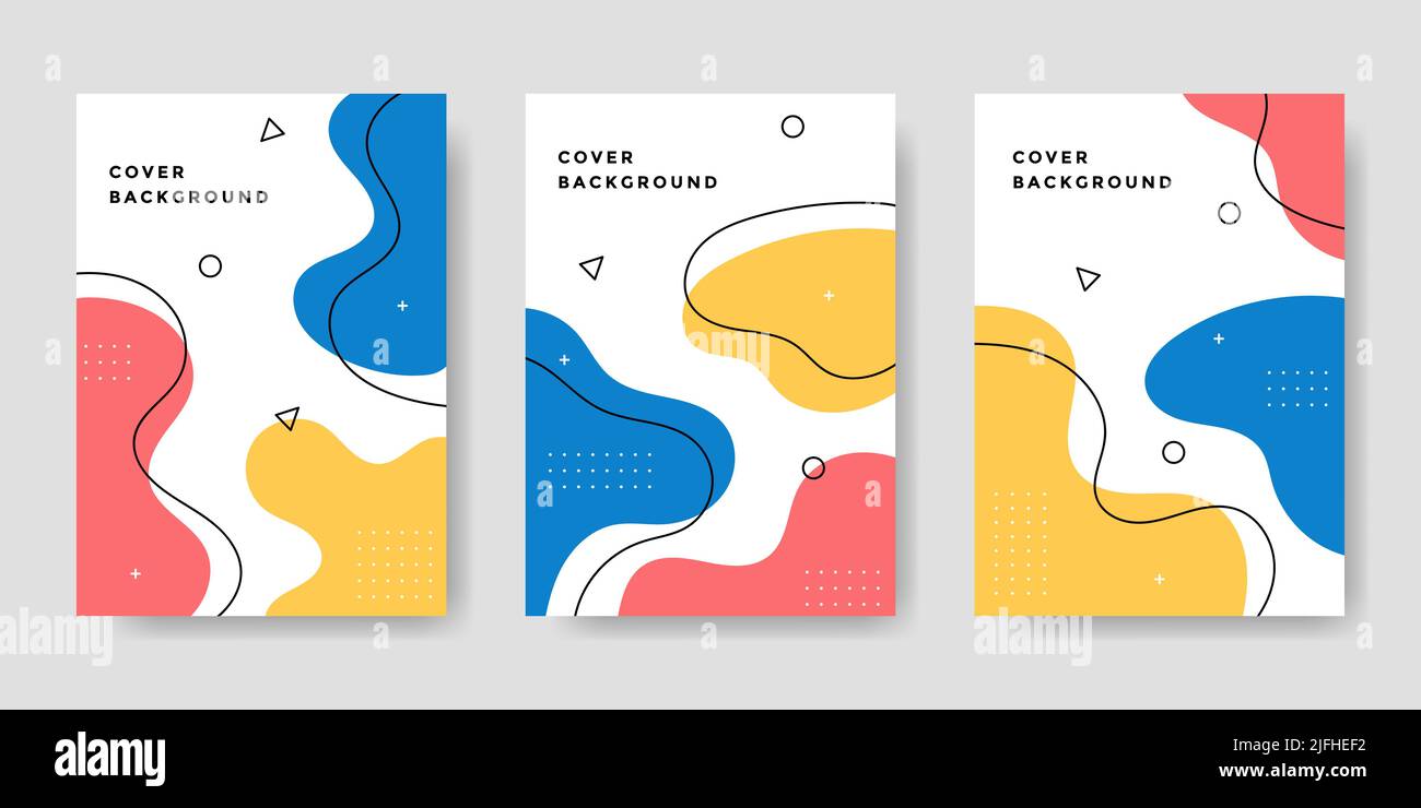 Set of abstract backgrounds in a geometric design style. Vector ...