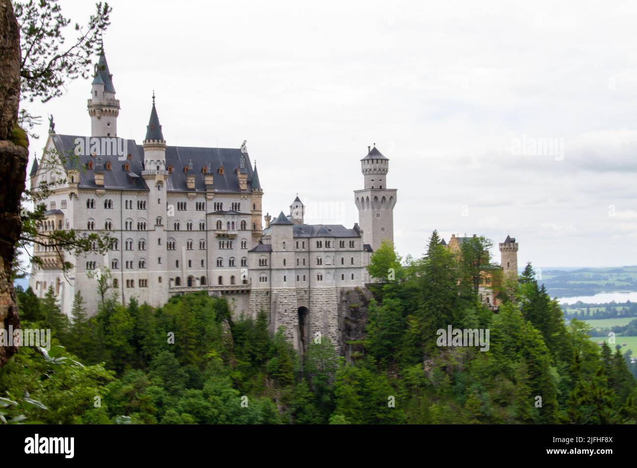 Hohenschwangau, Germany, July 27, 2021. Neuschwanstein Castle built by order of King Ludwig II of Bavaria between 1869 and 1886, it is today the most Stock Photo