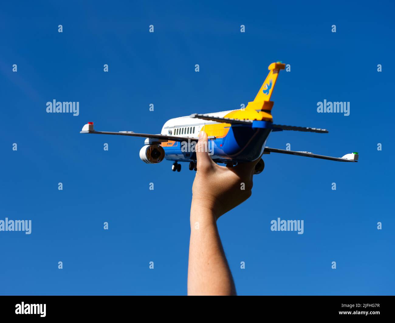 Lego passenger aircraft hi res stock photography and images Alamy