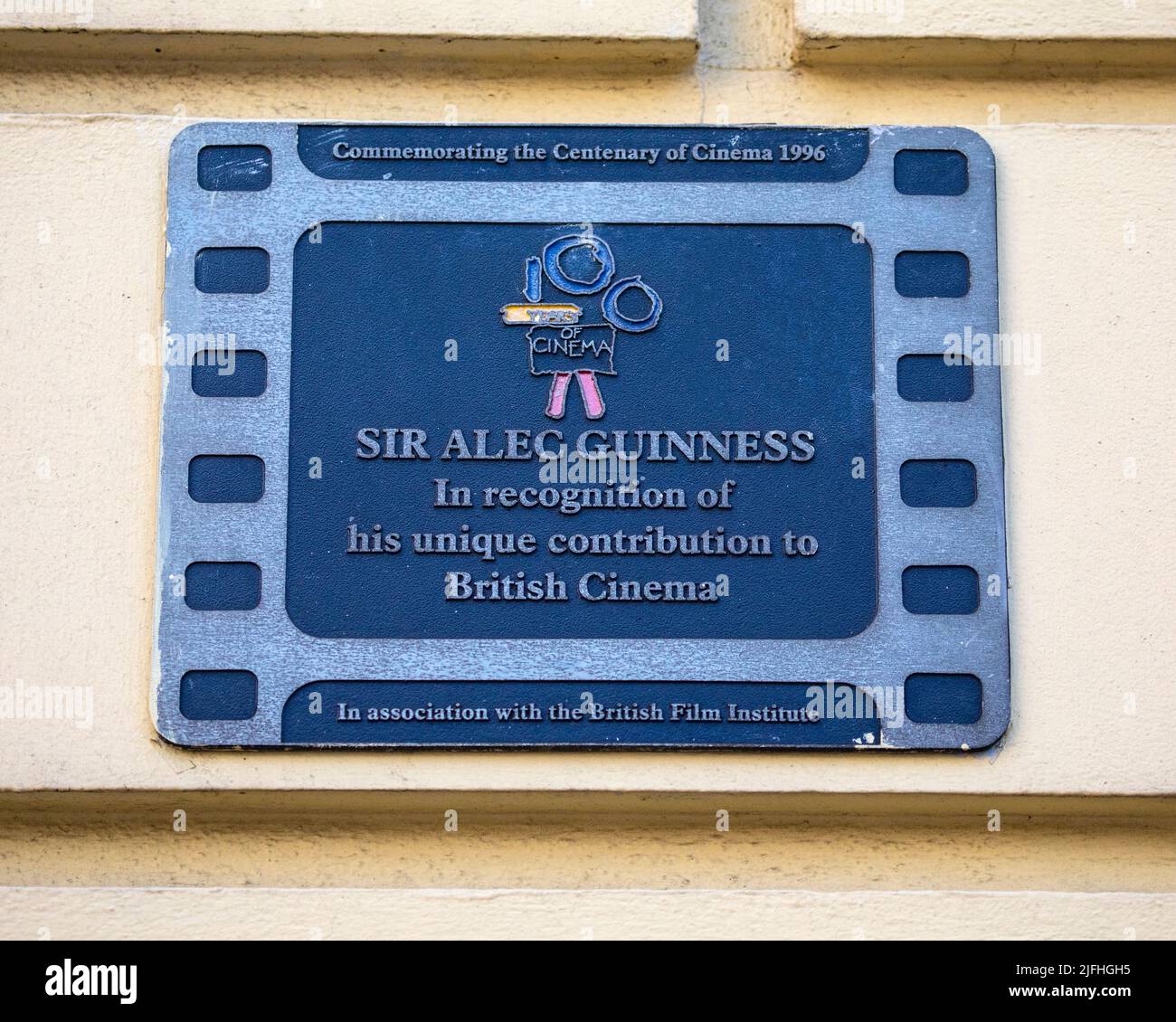 London, UK - March 8th 2022: A plaque on the exterior of the Equity headquarters on Upper St. Martins Lane in London, UK, commemorating the late great Stock Photo