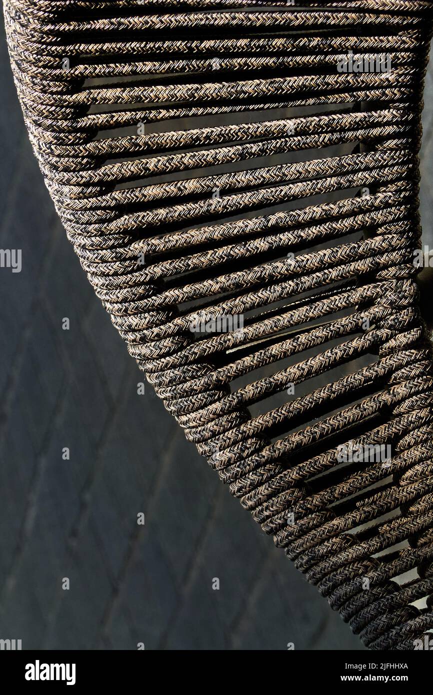 detail of wrapped and tied man made object Stock Photo