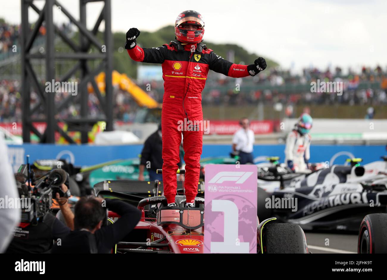 F1, British GP: it's big celebration for Ferrari and Carlos Sainz.