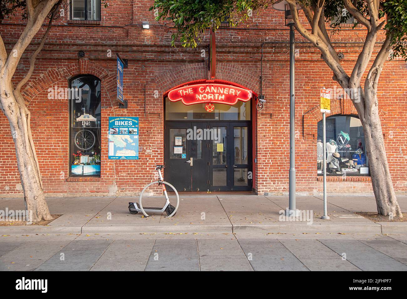 San Francisco, USA - June 5, 2022:  entrance to the Cannery North at ca fishermans wharf in San Francisco. Stock Photo