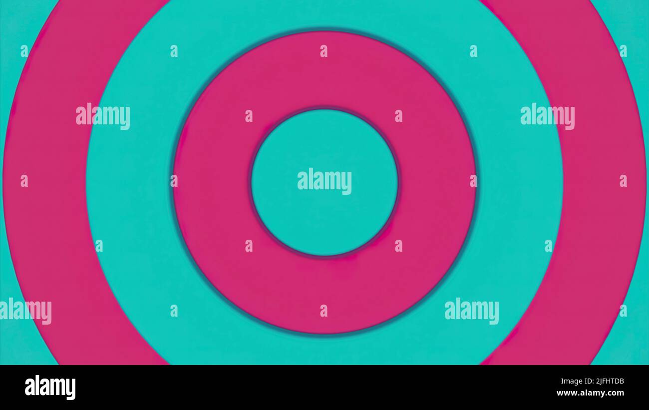 3D target with moving rings. Design. Rings move and pulsate up and down ...