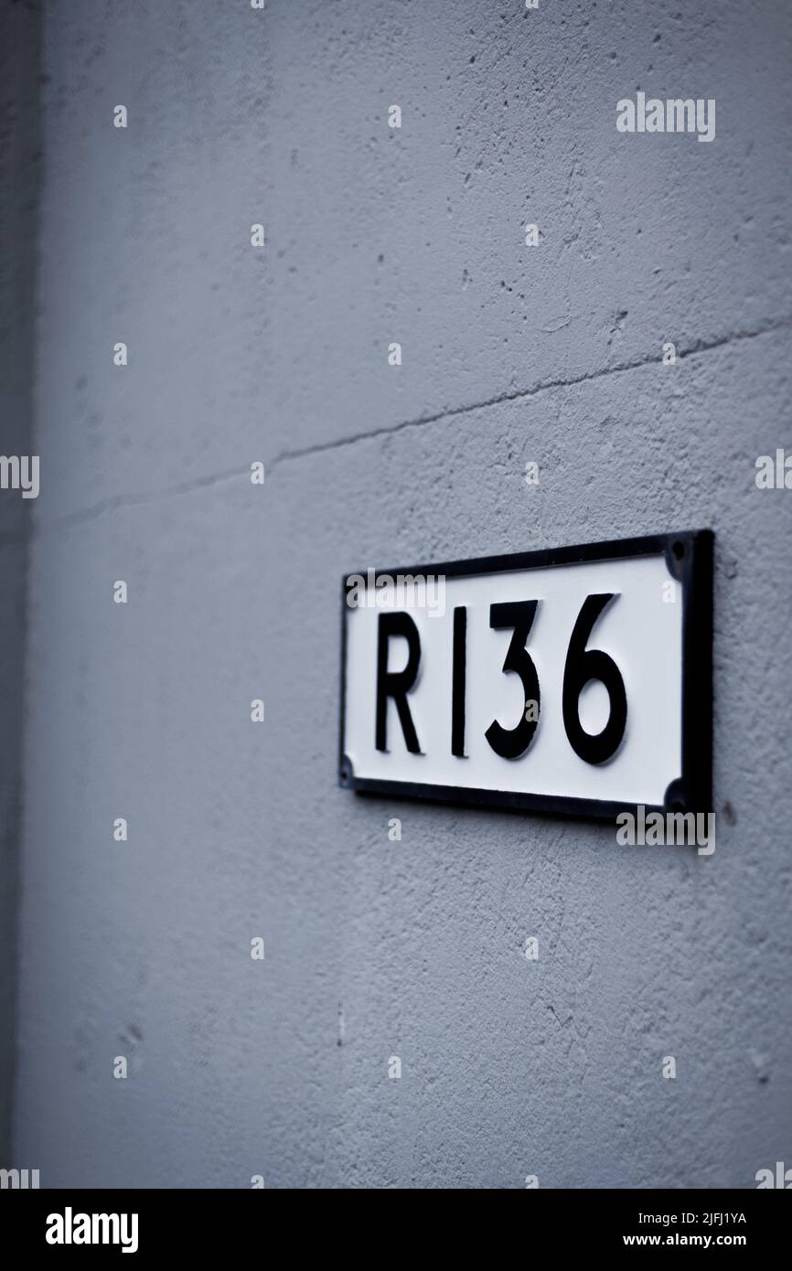 Building R136 sign Stock Photo - Alamy