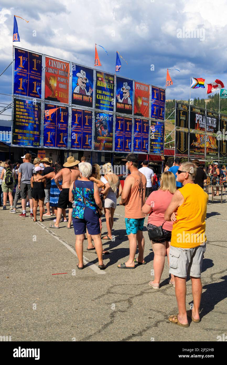 Penticton, British Columbia, Canada July 1, 2022 Crowds of people at