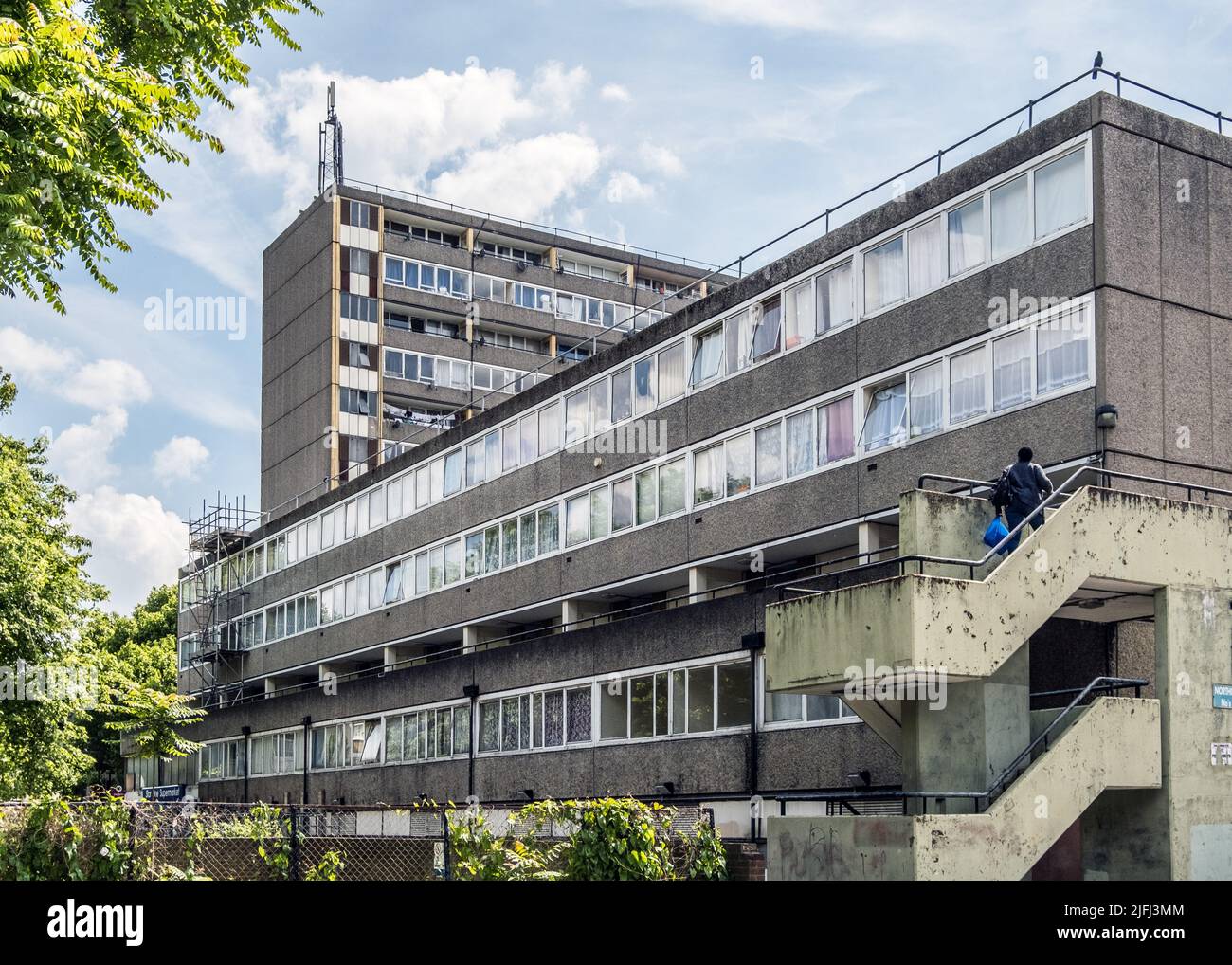 Council flats in the Aylesbury Housing Estate in Walworth, South London, England, UK. Stock Photo