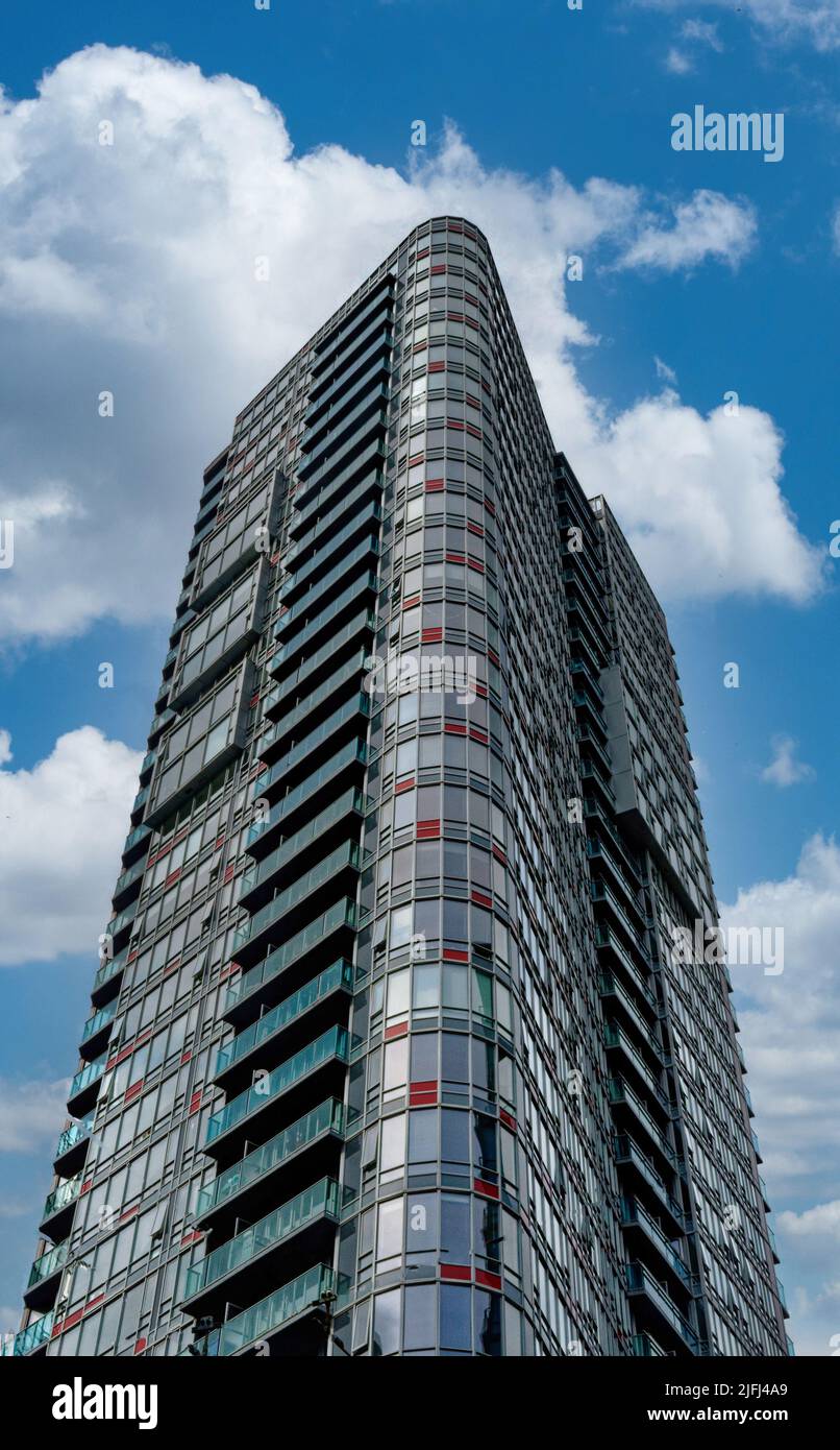 Modern Office Tower Rising into Sky Stock Photo - Alamy