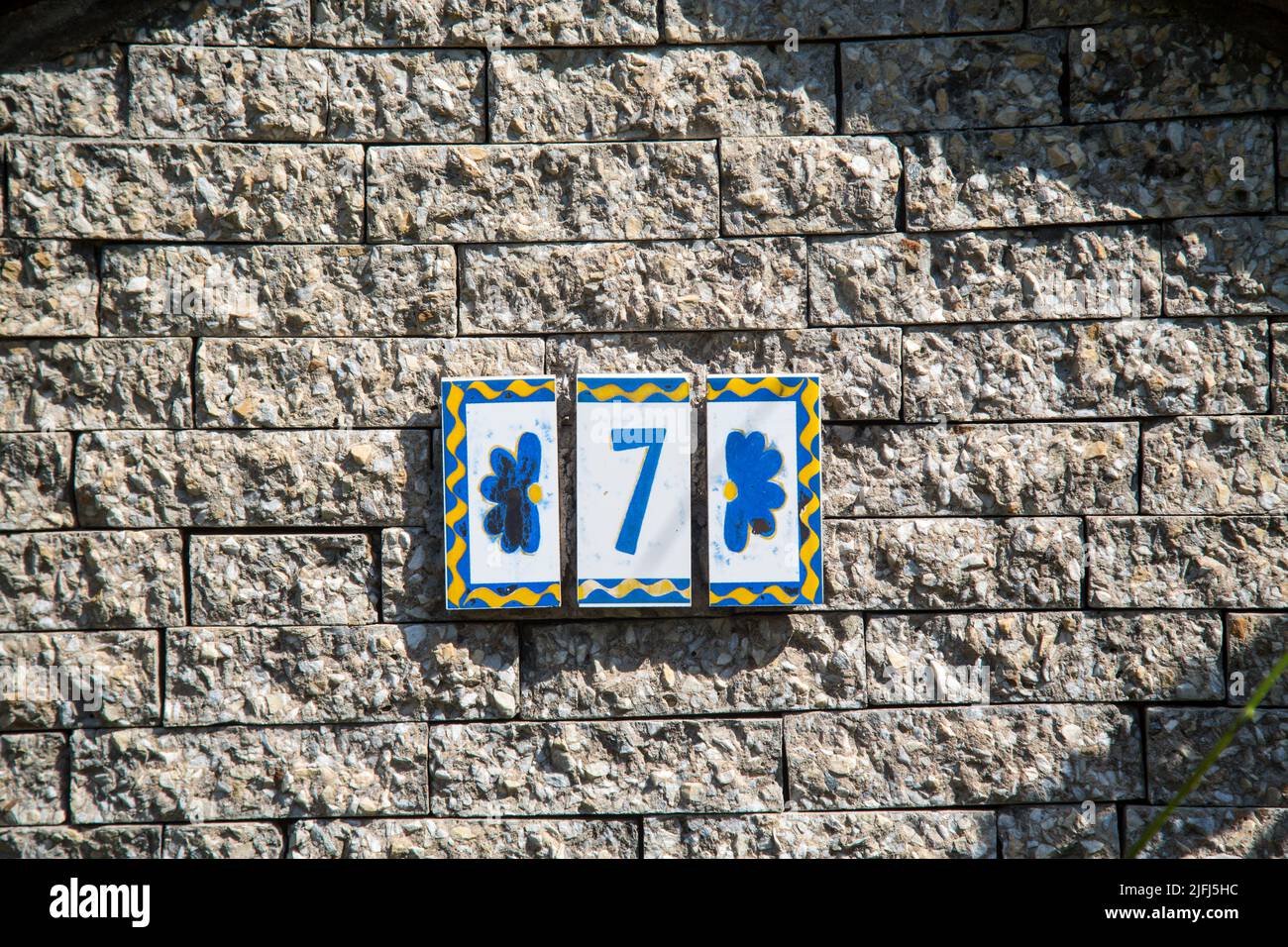House number 7 Stock Photo