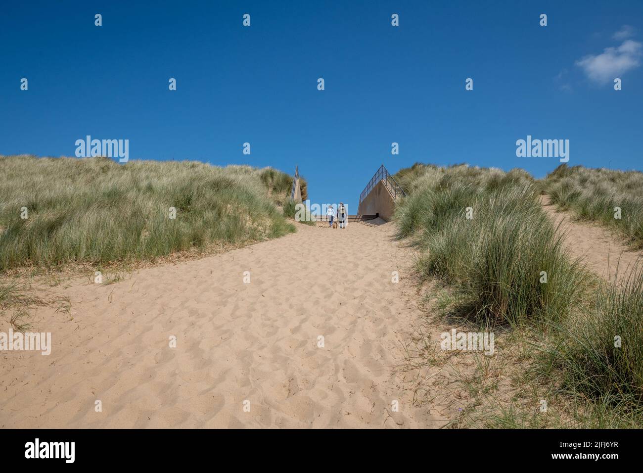 Sand dunes at Horsey Gap, Horsey, Norfolk, England Stock Photo