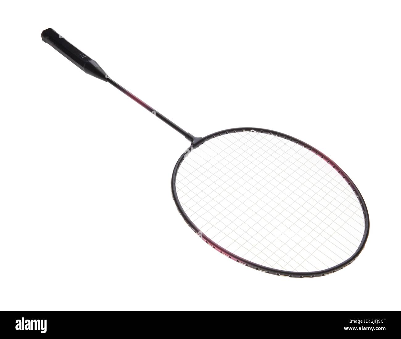 Badminton racket and shuttlecock isolated on white background Stock ...