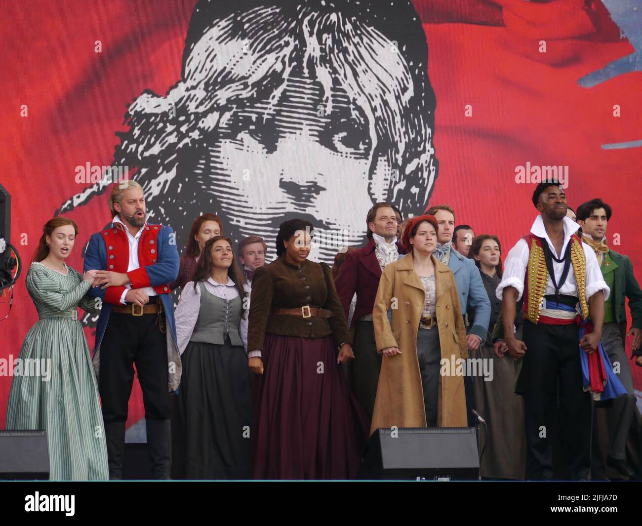 The cast of Les Miserables perform at West End live, June 2022 Stock Photo