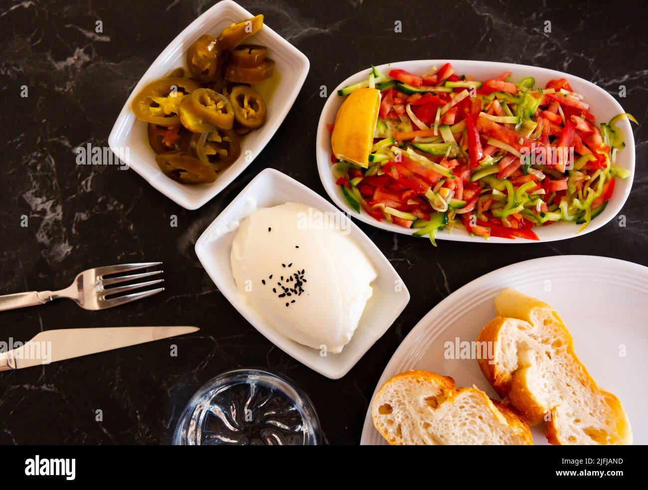 Traditional Turkish appetizers before main course Stock Photo Alamy
