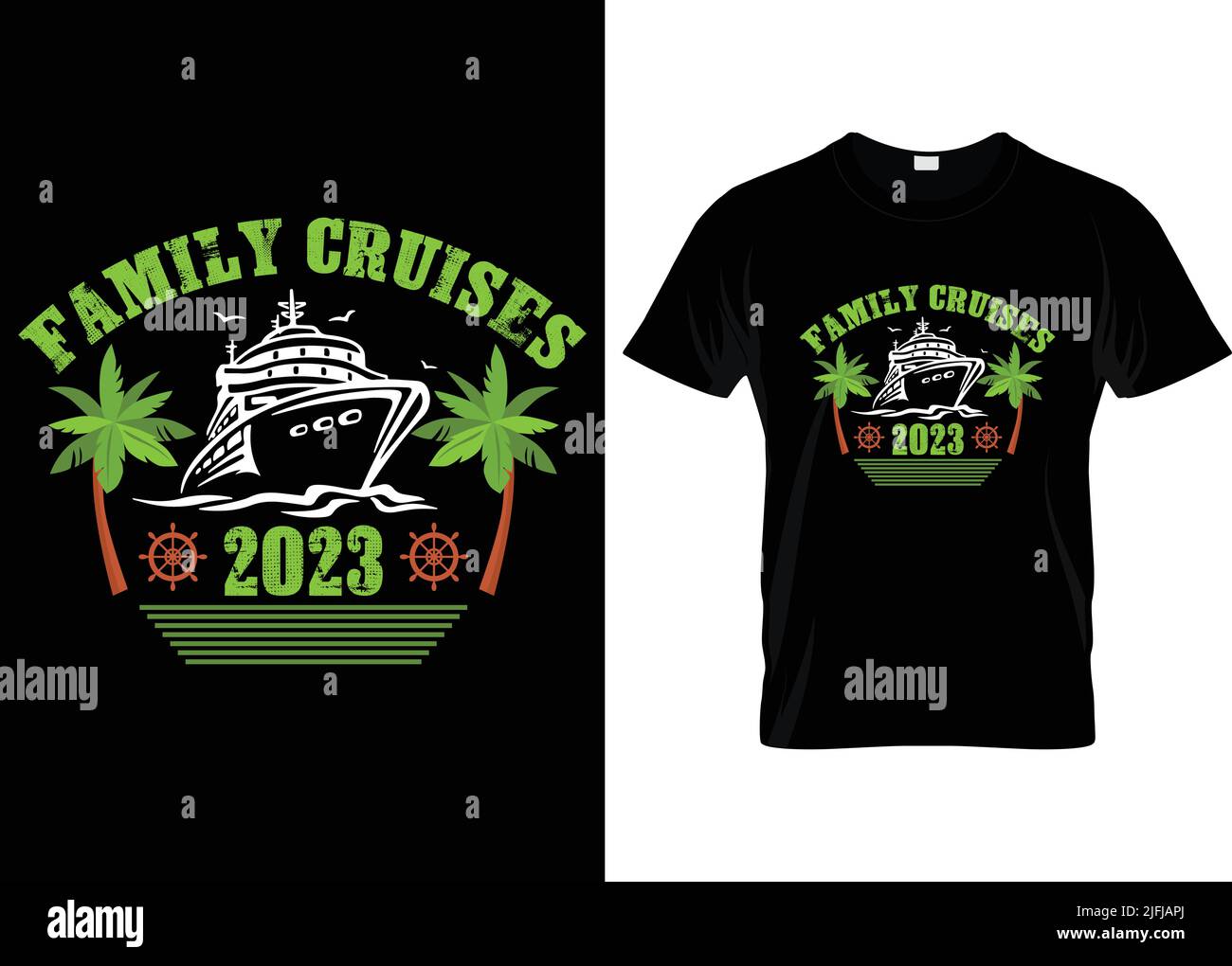 Family, cousin crew, cruises vacation vector typography t shirt design... Stock Vector