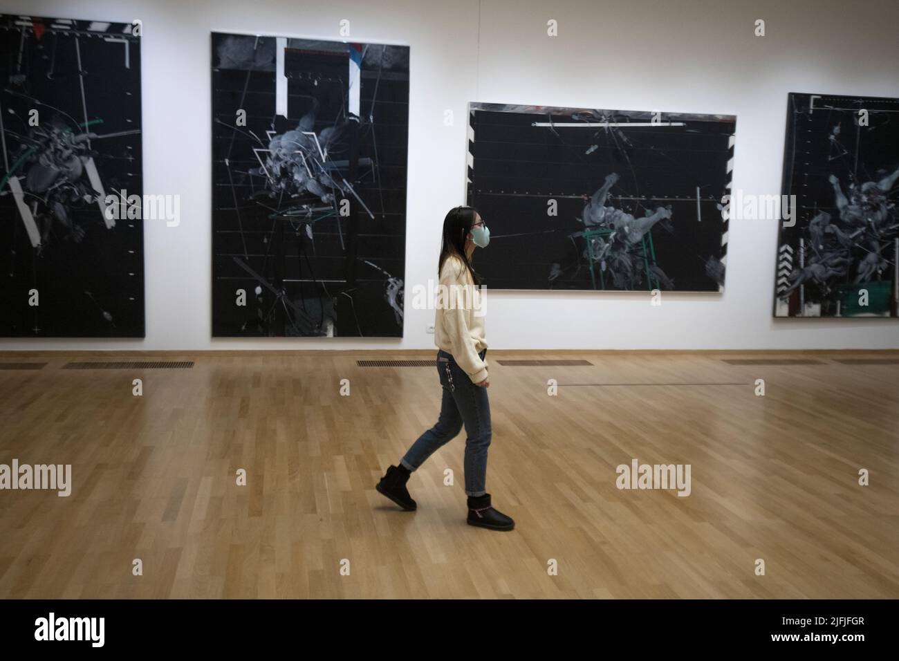 Vladimir Veličković exhibition. Museum of Contemporary Art Belgrade, Serbia Stock Photo Alamy