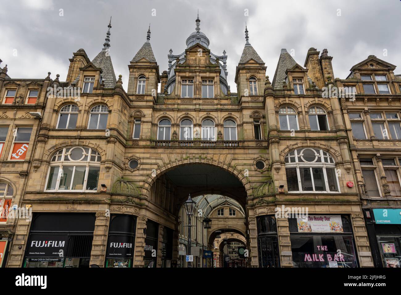 Halifax City Centre Buildings in Yorkshire Stock Photo