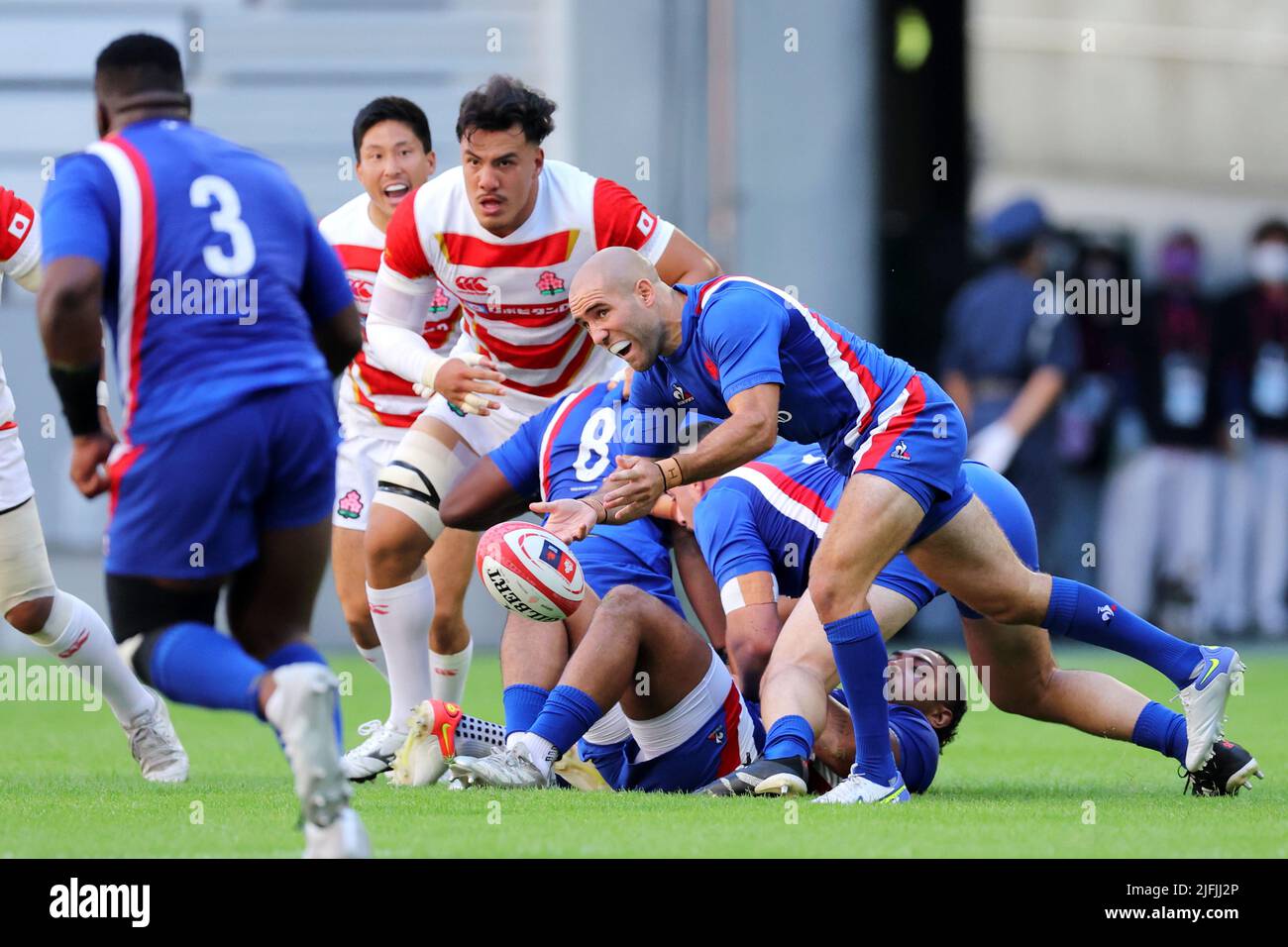 Toyota, Aichi, Japan. 2nd July, 2022. Maxime Lucu (FRA) Rugby