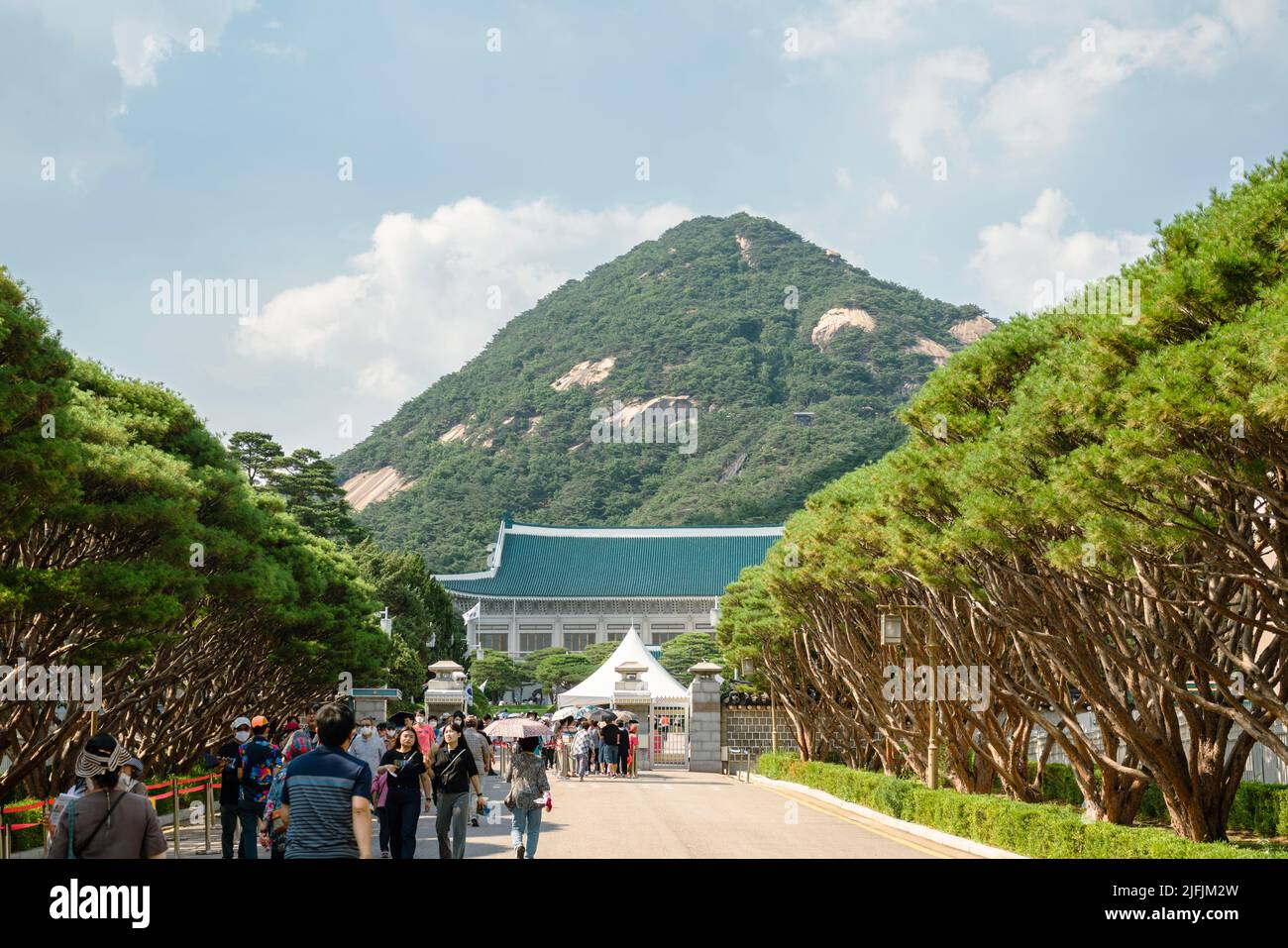 Seoul, Korea - July 2, 2022 : Cheongwadae, the Blue House, the Korean presidential residence Stock Photo