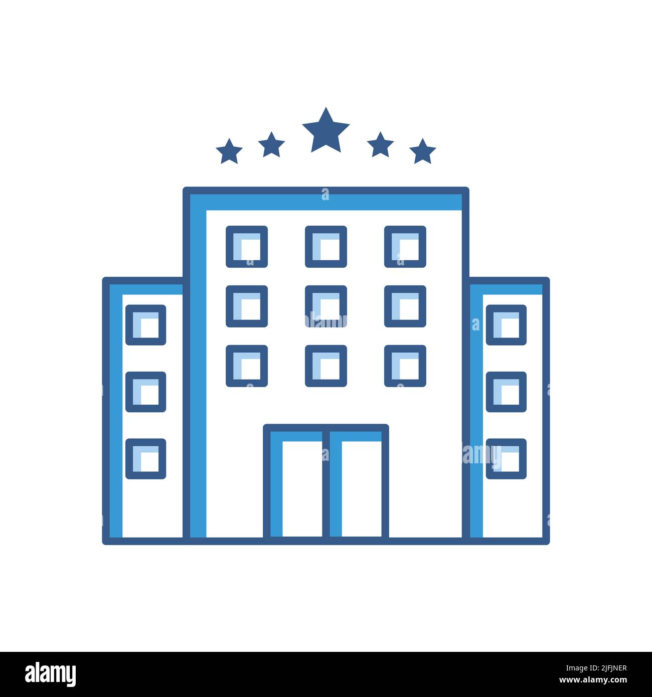 Hotel icon. Two tone icon style. Simple design editable Stock Vector