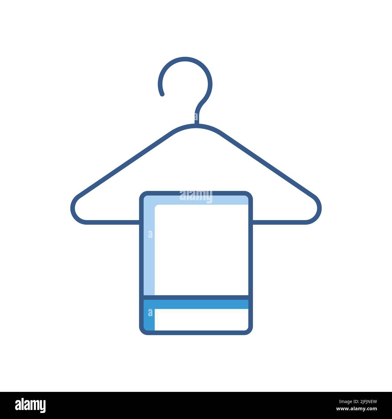 Towel icon. icon related to bathroom. Two tone icon style. Simple design editable Stock Vector