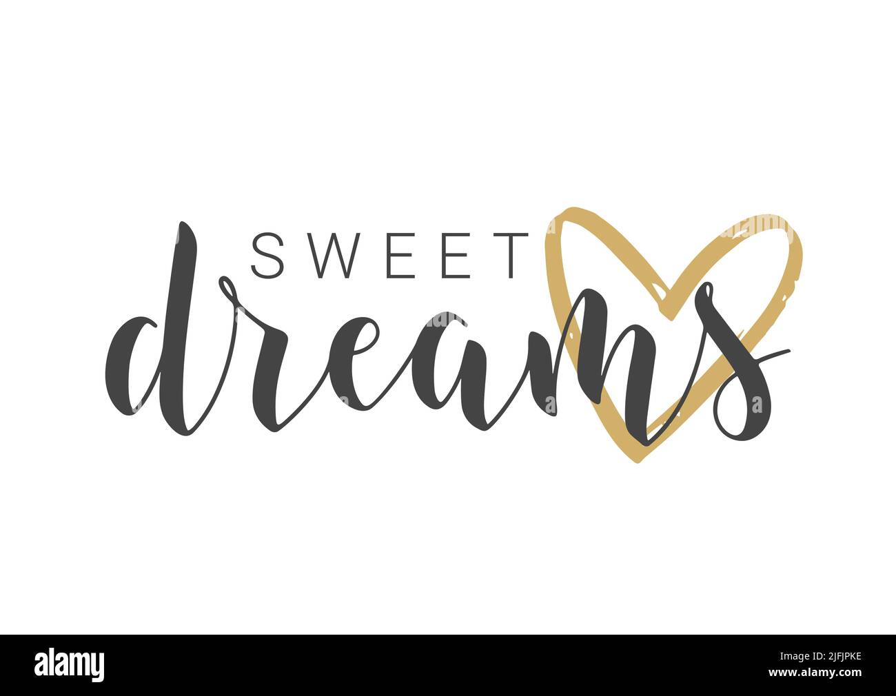 Sweet dreams handwritten lettering inscription hi-res stock