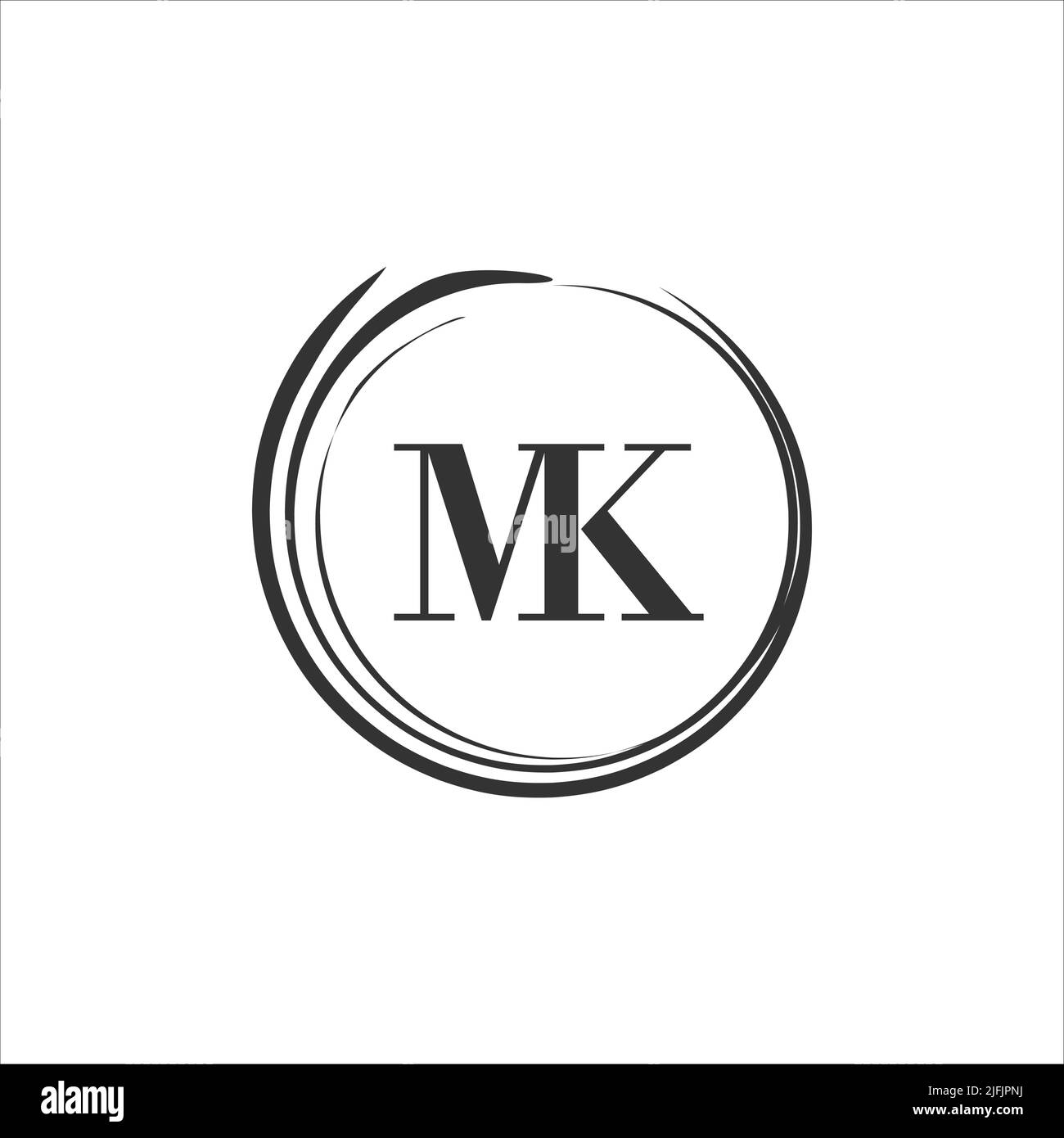 Vector luxury style letter MK logo monogram alphabet. Vector illustration EPS.8 EPS.10 Stock Vector