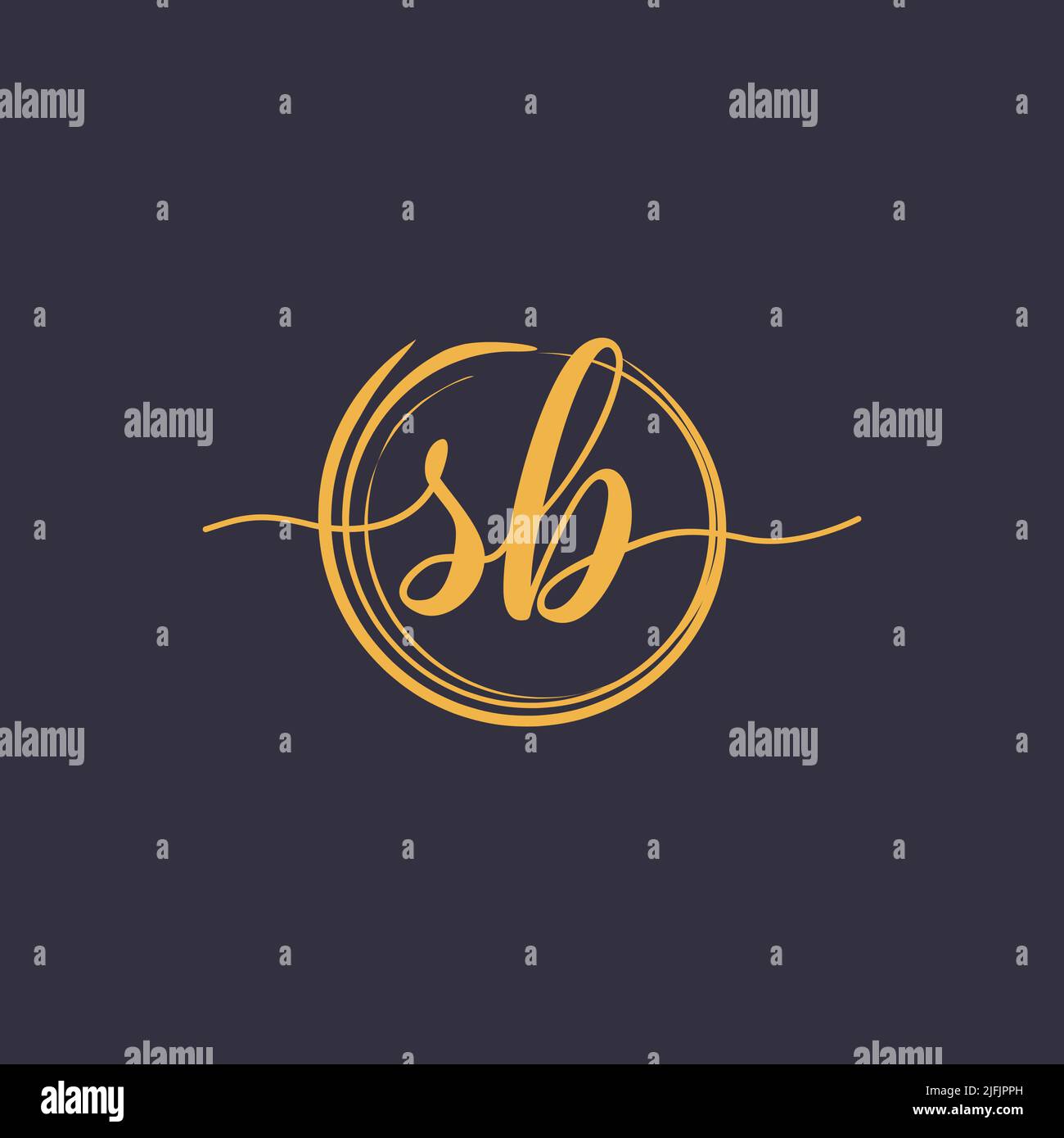Vector luxury style letter SB logo monogram alphabet. Vector ...