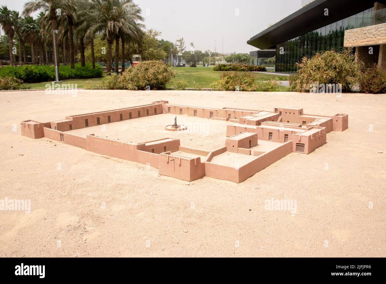 A miniature model of the Red Palace in Kuwait City Kuwait Stock Photo