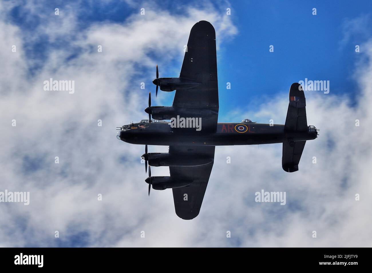 A Lancaster Bomber from Battle Of Britain Memorial Flight Stock Photo ...