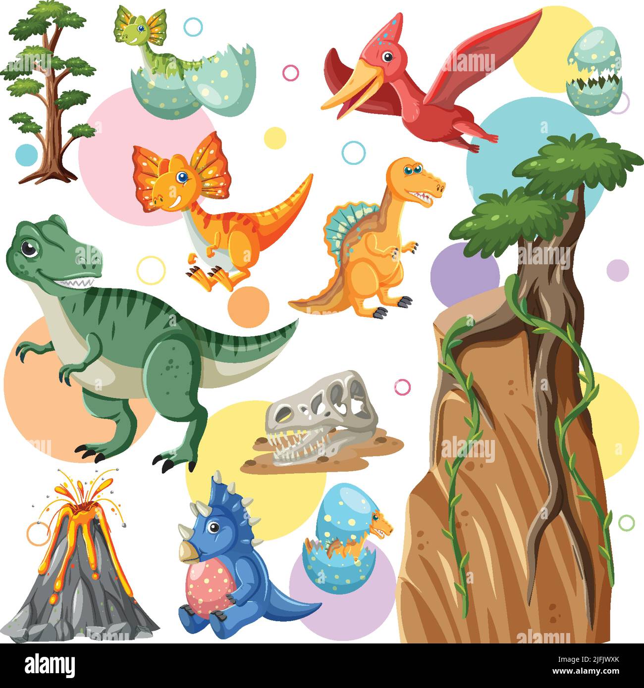 Cute dinosaur seamless pattern illustration Stock Vector Image & Art ...