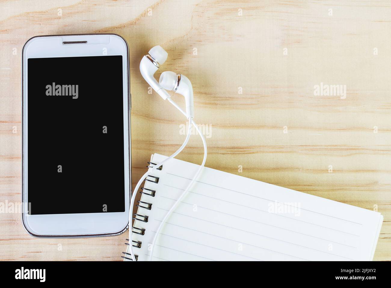 Notebook Open. Phone Open table cell phone hi-res stock photography and images - Alamy