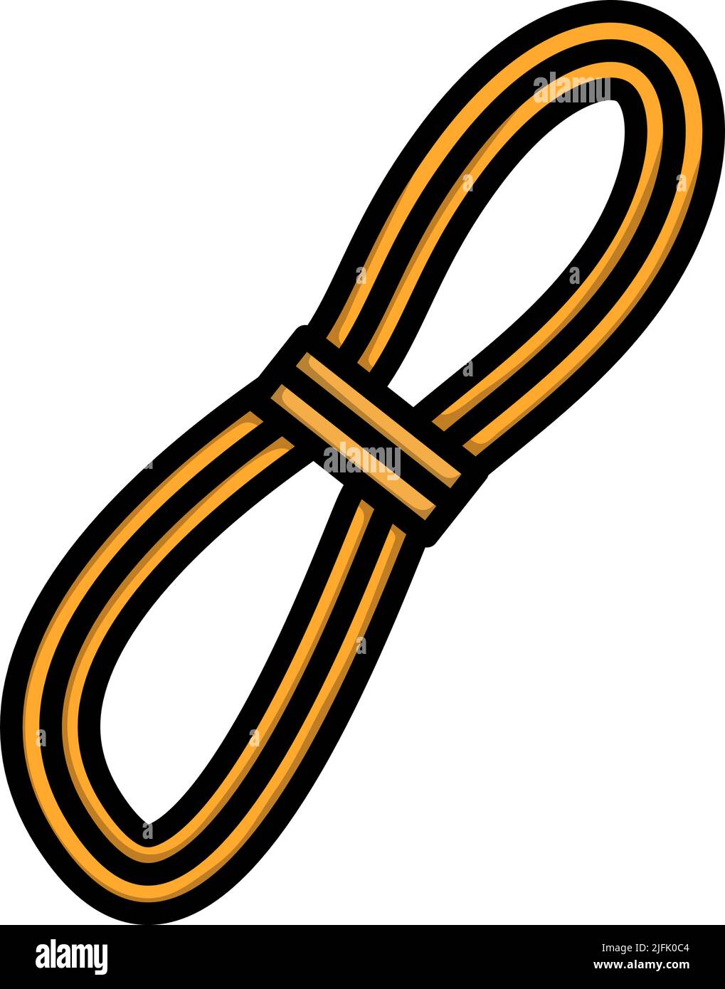Climbing Rope Icon. Editable Bold Outline With Color Fill Design ...