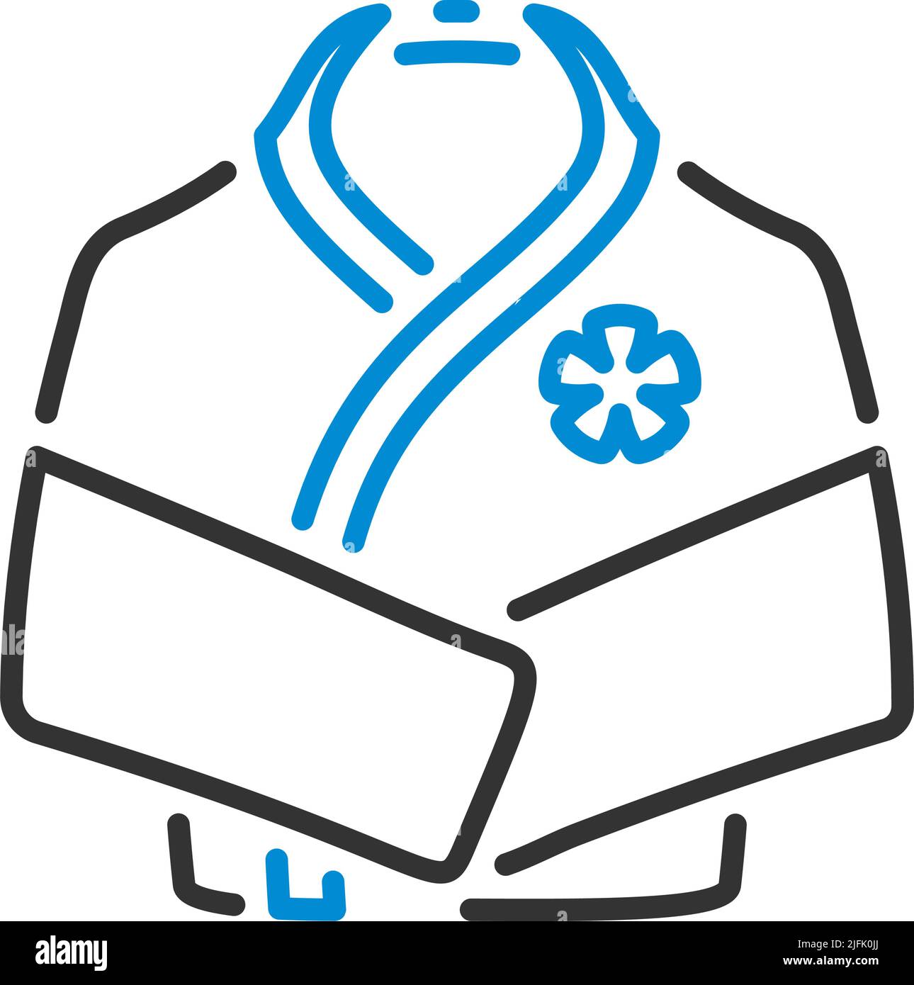 Spa Bathrobe Icon. Editable Bold Outline With Color Fill Design. Vector ...