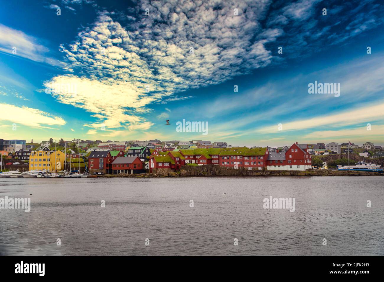 Tinganaes old part of Torshavn on the Faroe Islands Stock Photo