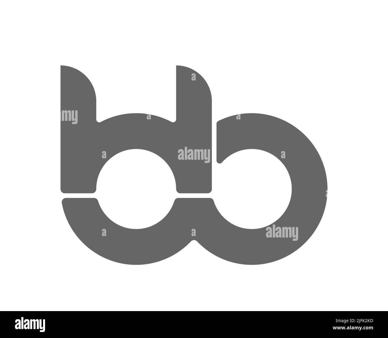 Circular combination of lowercase letters B and B. Design for a ...