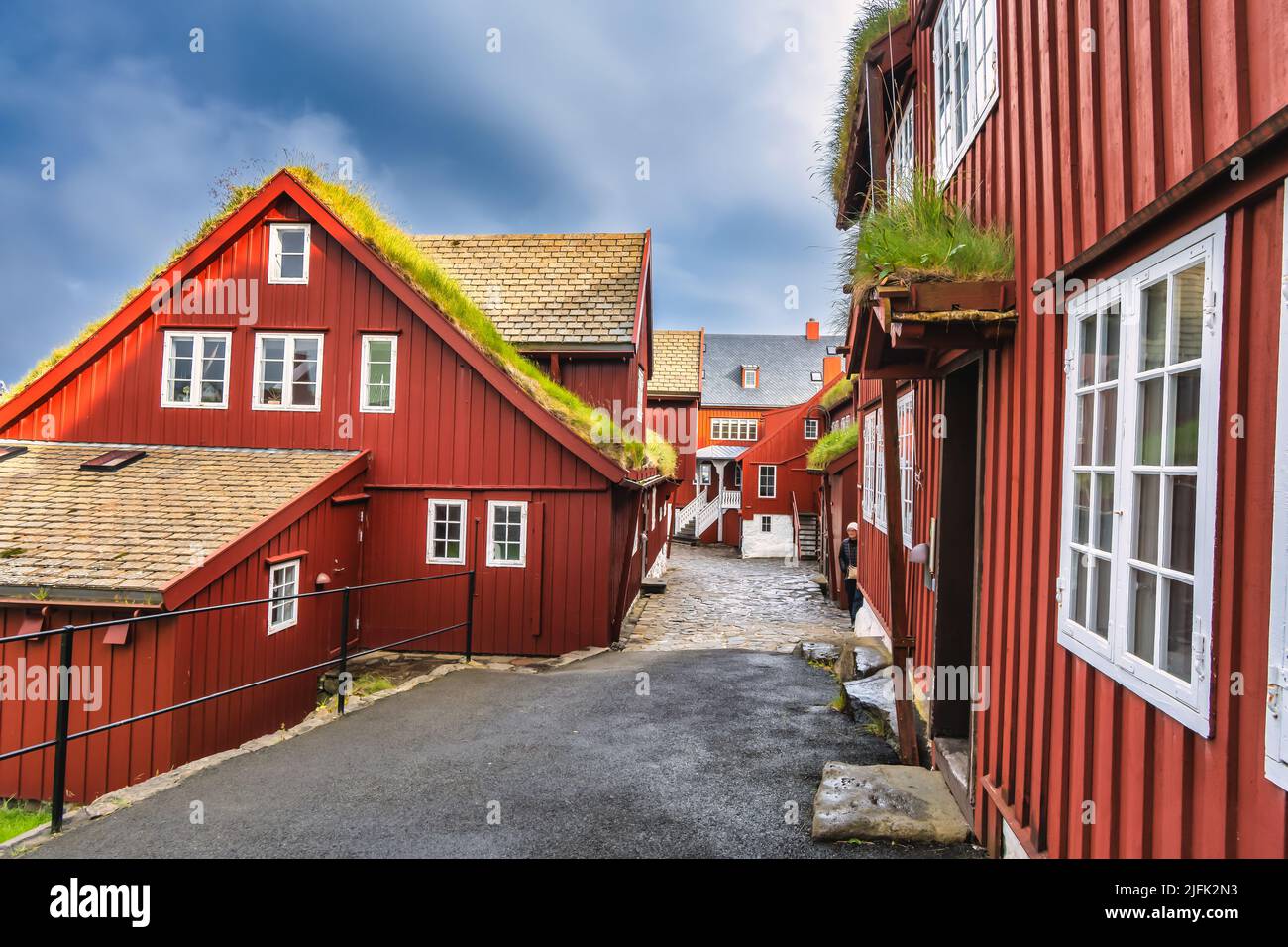 Tinganaes old part of Torshavn on the Faroe Islands Stock Photo