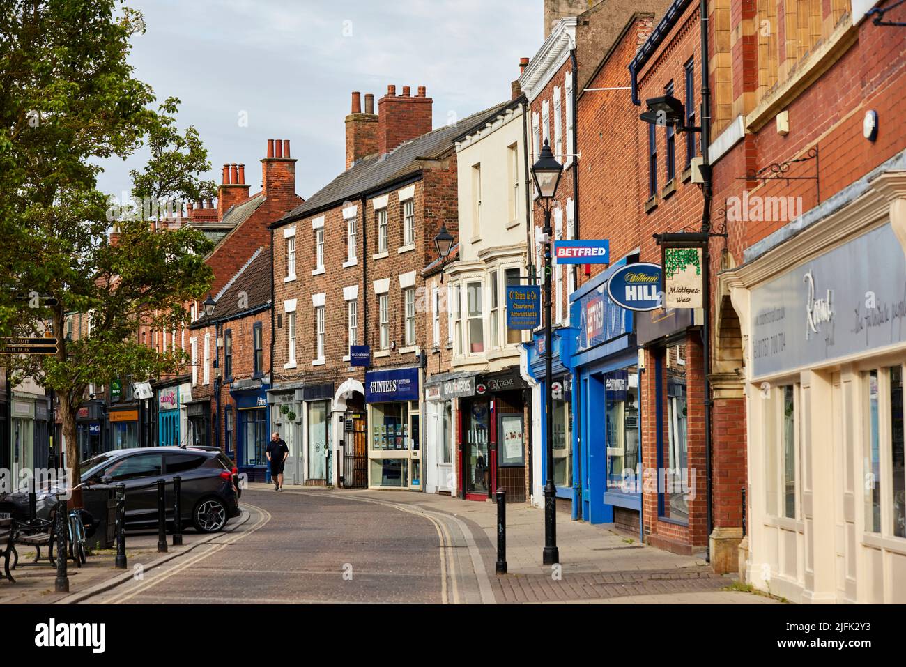 Selby town centre, Finkle Street Stock Photo Alamy