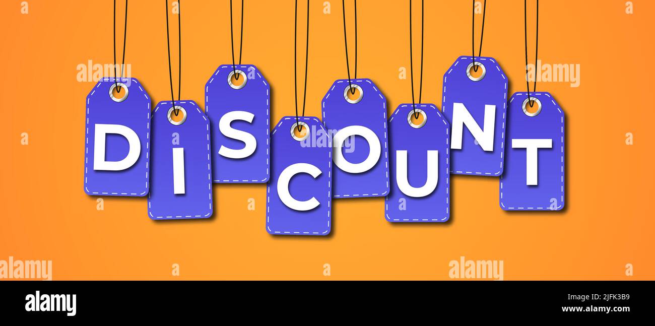 Vector set of realistic isolated blank price tag coupons for discount. Vector illustration Stock