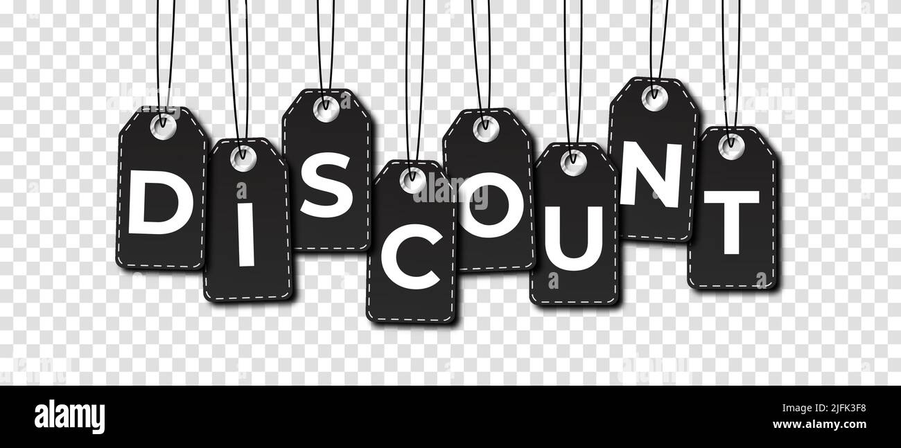 Vector set of realistic isolated blank price tag coupons for discount