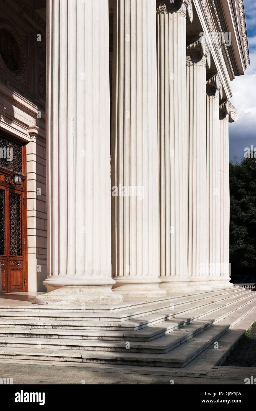 Old columns and architectural detail of marble steps Stock Photo - Alamy