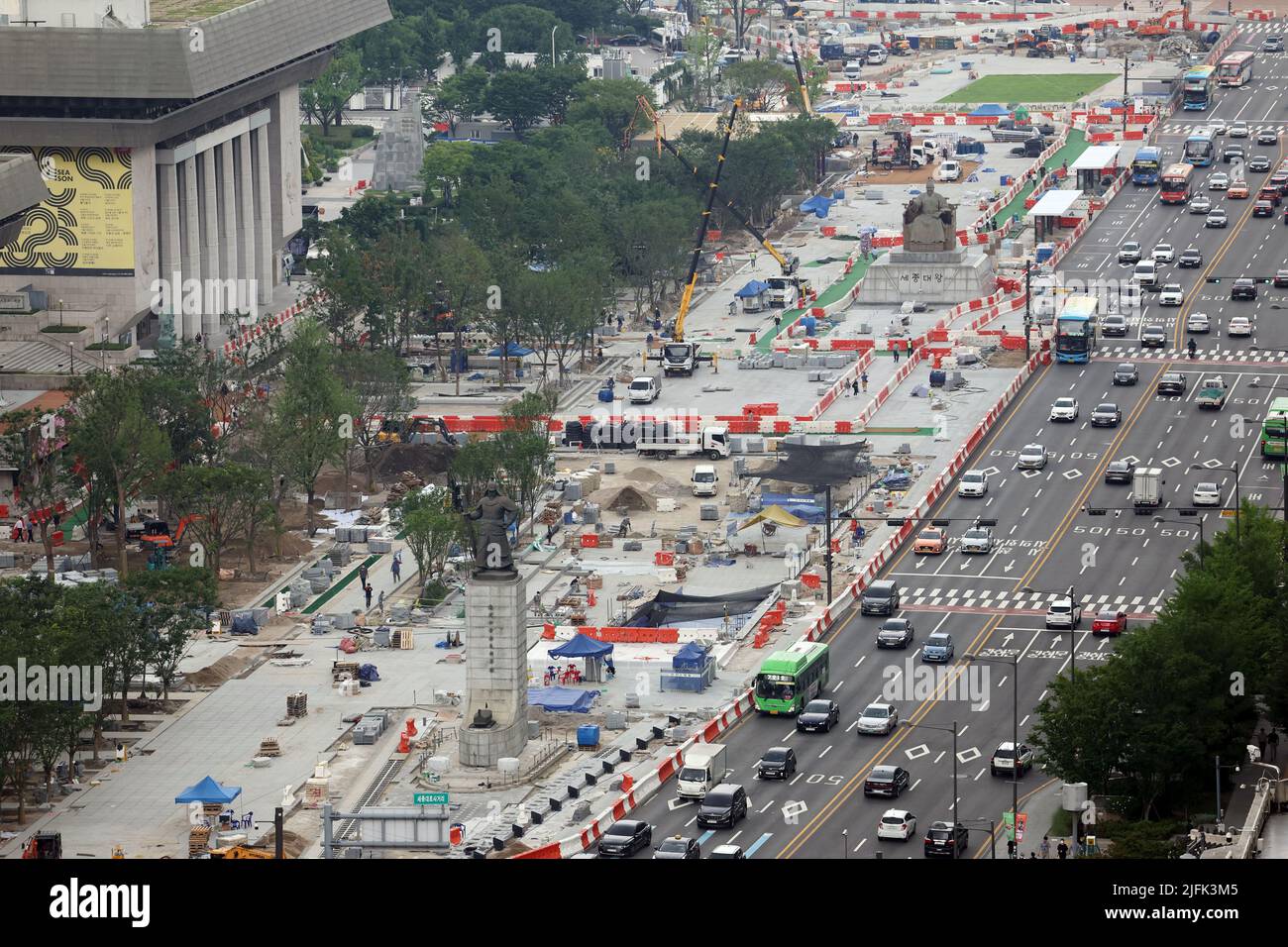 04th July, 2022. Reopening of Gwanghwamun Square Seen here is