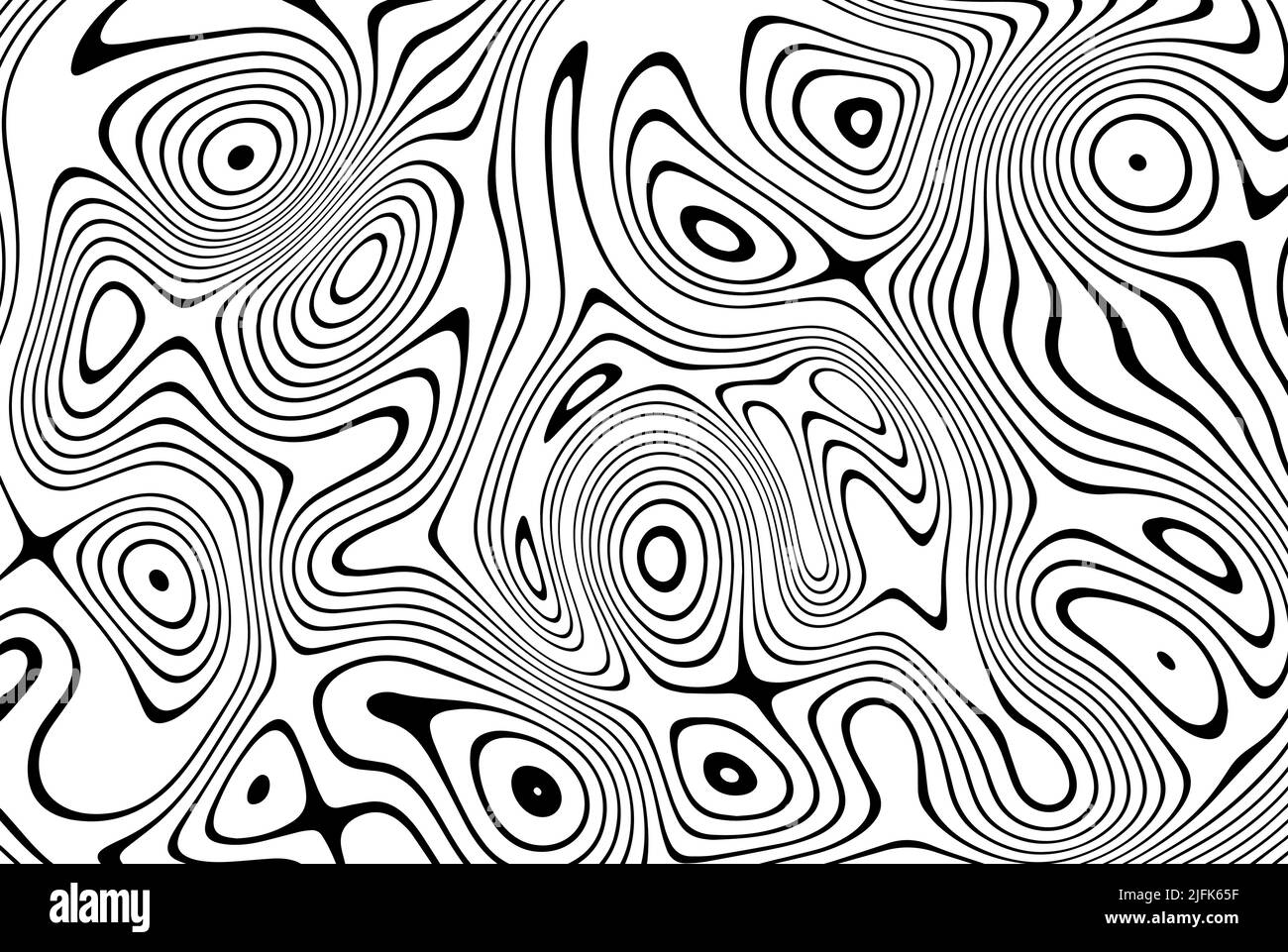 Black And White Design Pattern With Optical Illusion Abstract Geometric Background Vector 6384